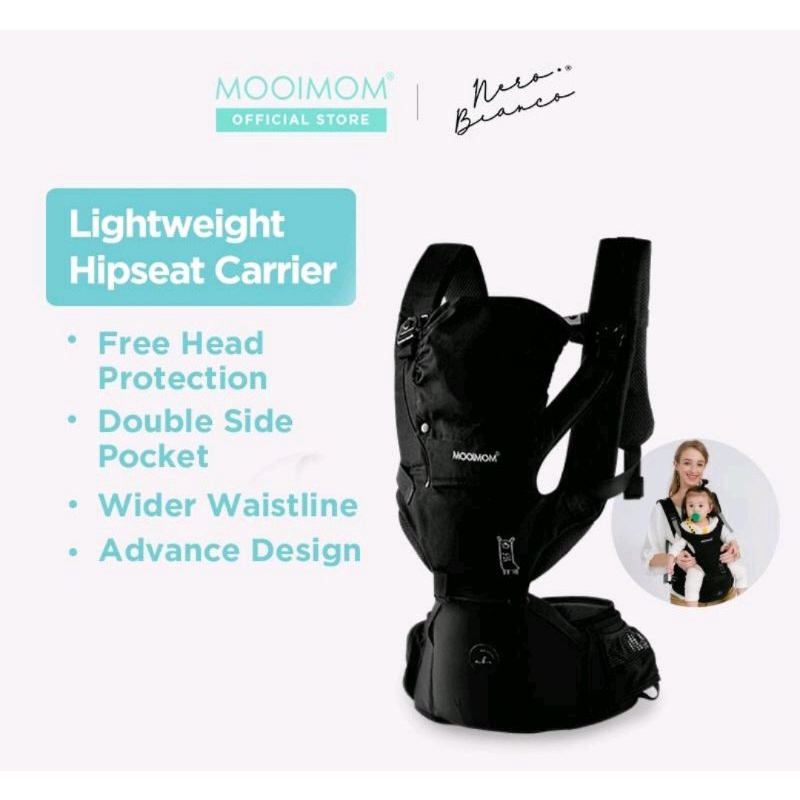 READY ORDER] Gendongan SSC Airy Knit - MOOIMOM AiryKnit Baby Carrier / Hipseat