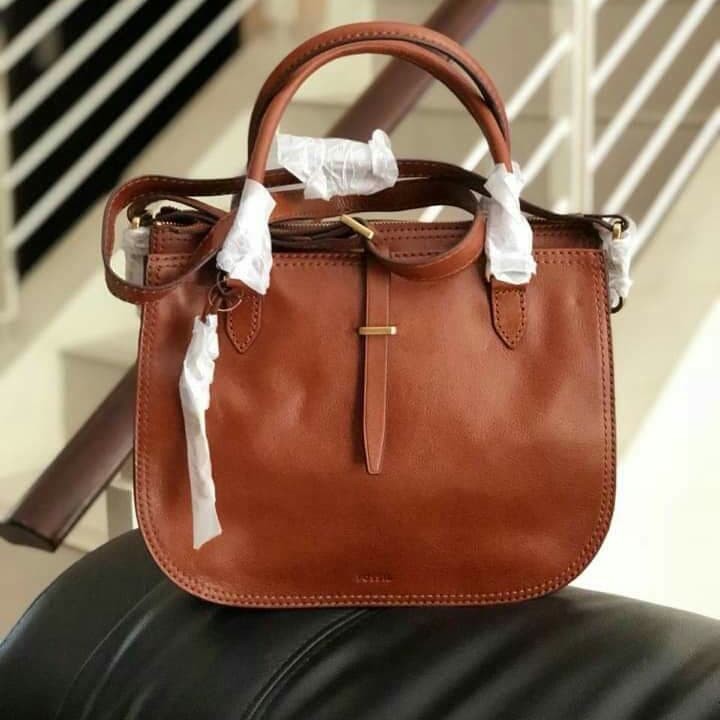 Tas Fossil Ryder Satchel Brown