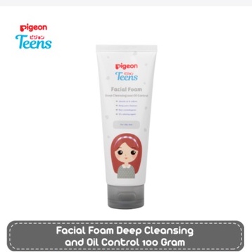 Pigeon Teens Facial Foam Deep Cleansing &amp; Oil Control 100 g / Sabun Muka Jerawat / Pembersih Wajah