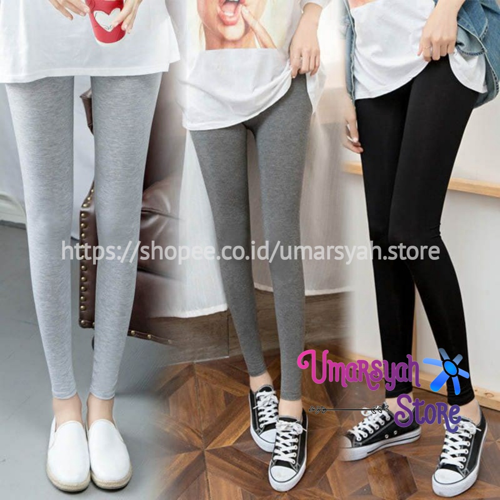 Legging Wanita Dewasa Import Tebal Ukuran S-M-L-XL-XXL-XXXL Bahan Rayon Premium / Lejing / Leging