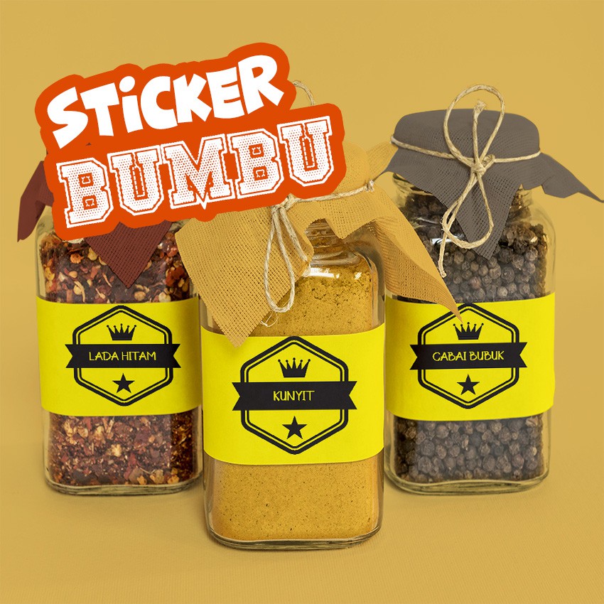 

Sticker bumbu dapur | stiker bumbu | stiker garam | sticker 003