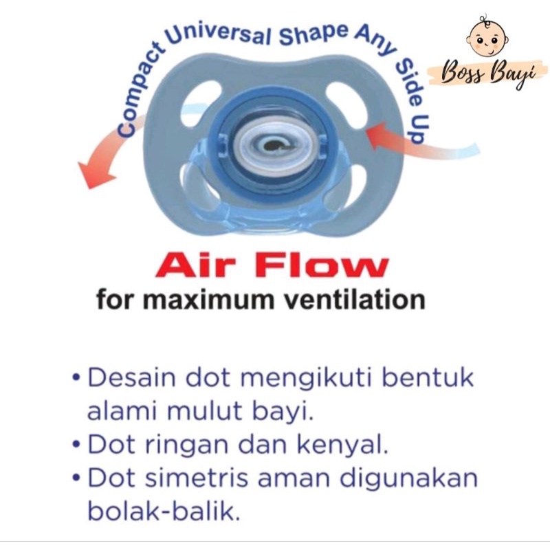 BABY SAFE - Air Flow Pacifier / Empeng Bayi  PC01S - PC02M - PC03S - PC04M