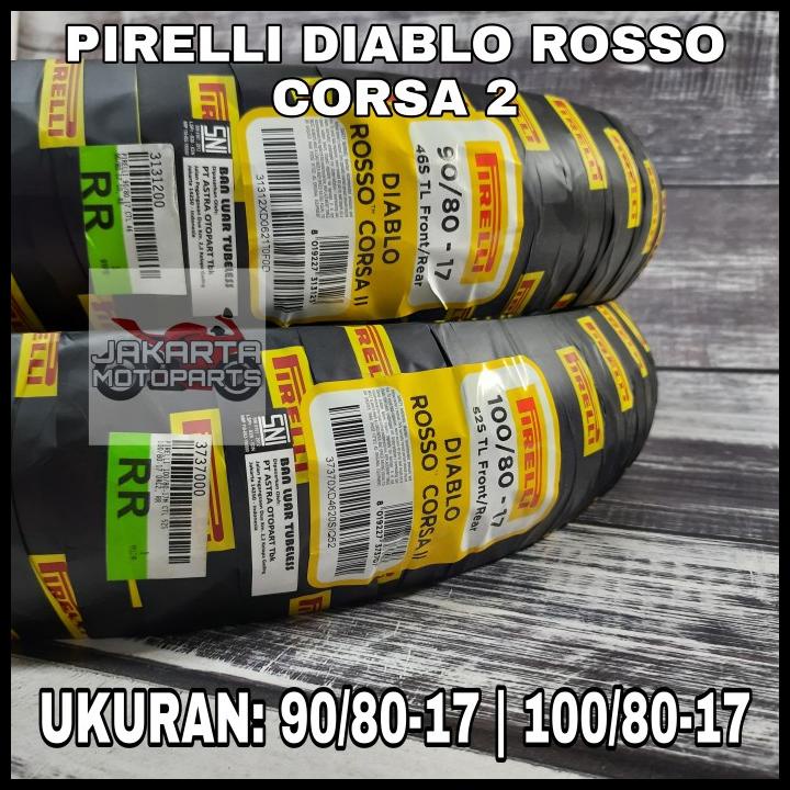 Pirelli Diablo Rosso Corsa 2 Ring 17 Lebar 90/80 100/80 Sepasang