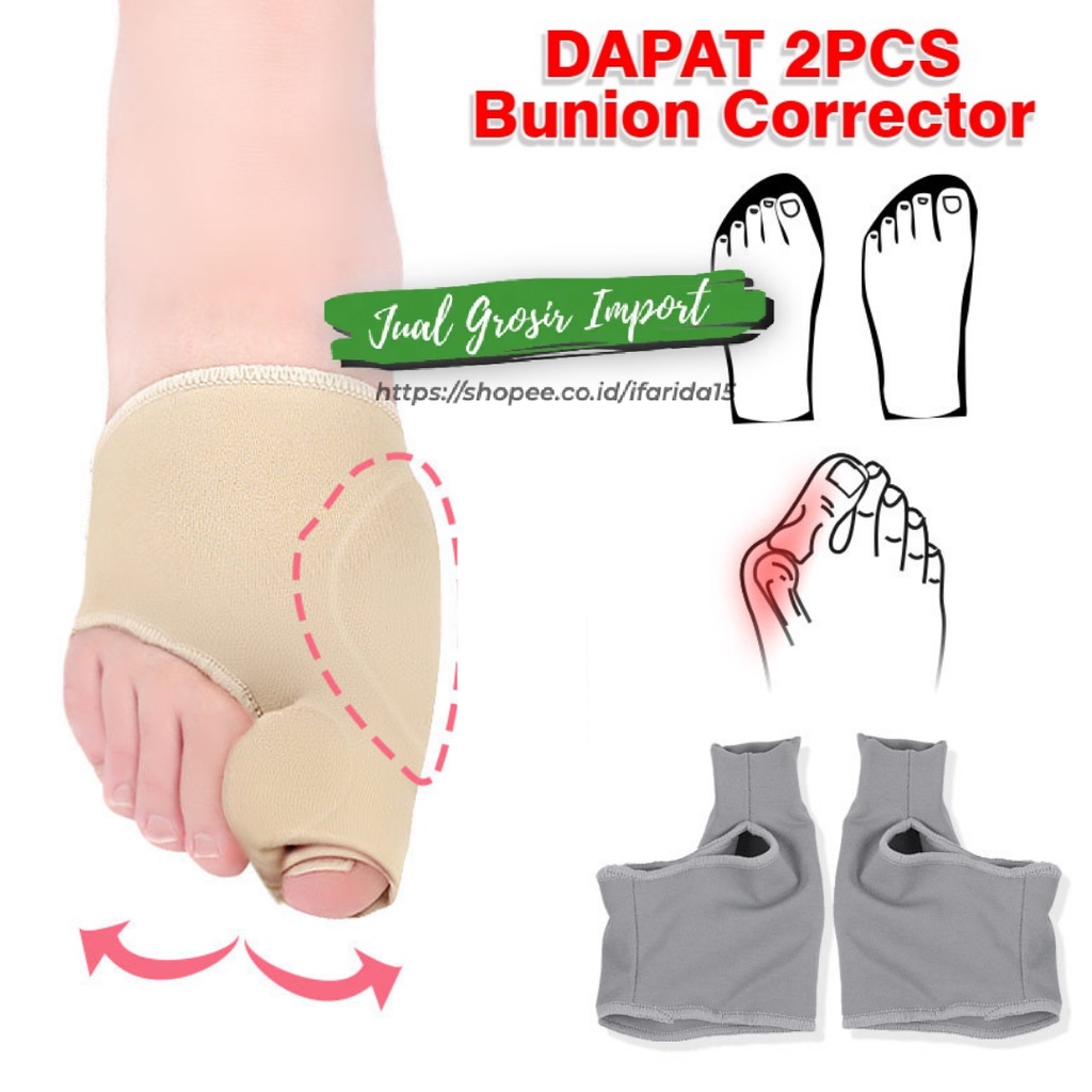 ORIGINAL Bunion Corrector Selip Alat Pelurus Pemisah Jempol Kaki