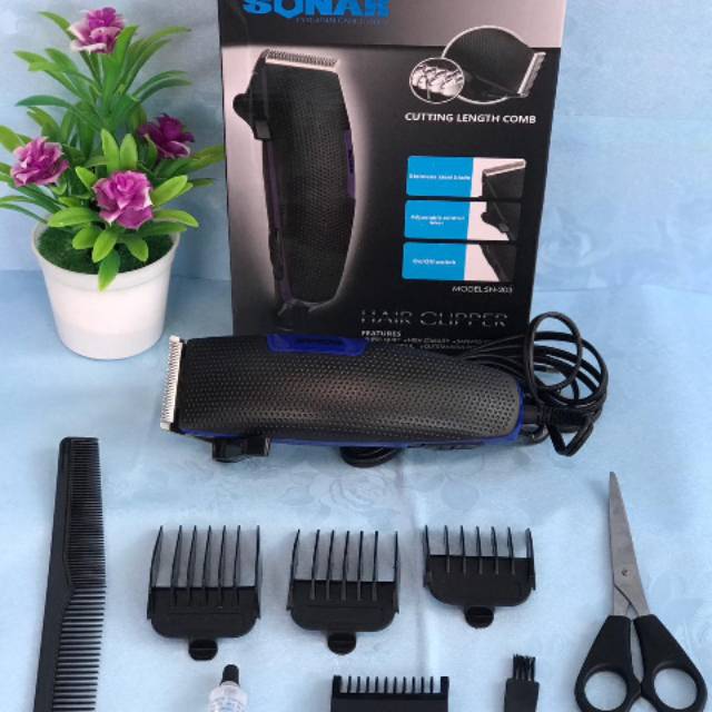BEST SELLER ALAT CUKUR RAMBUT/BERGAS  LISTRIK SONAR SN-203