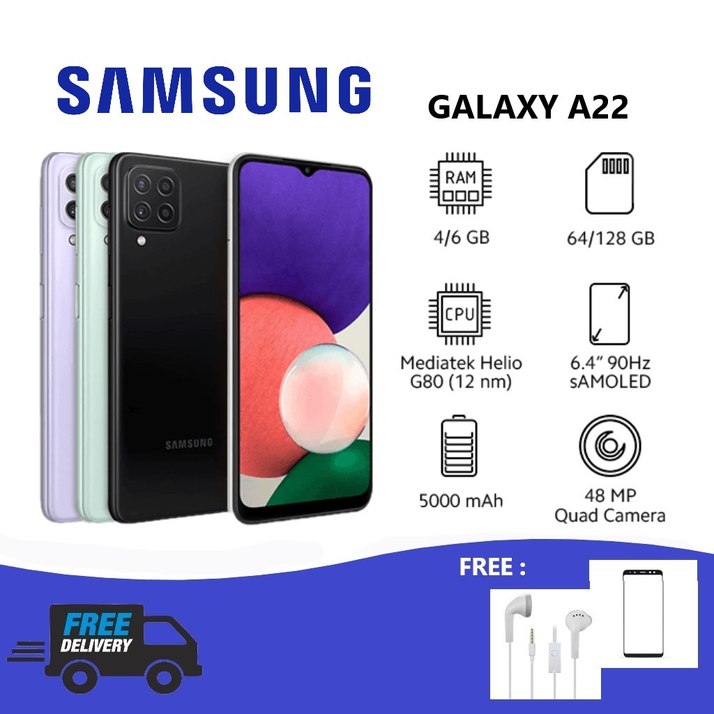 SAMSUNG GALAXY A22 RAM 6/128 GB Murah Bergaransi