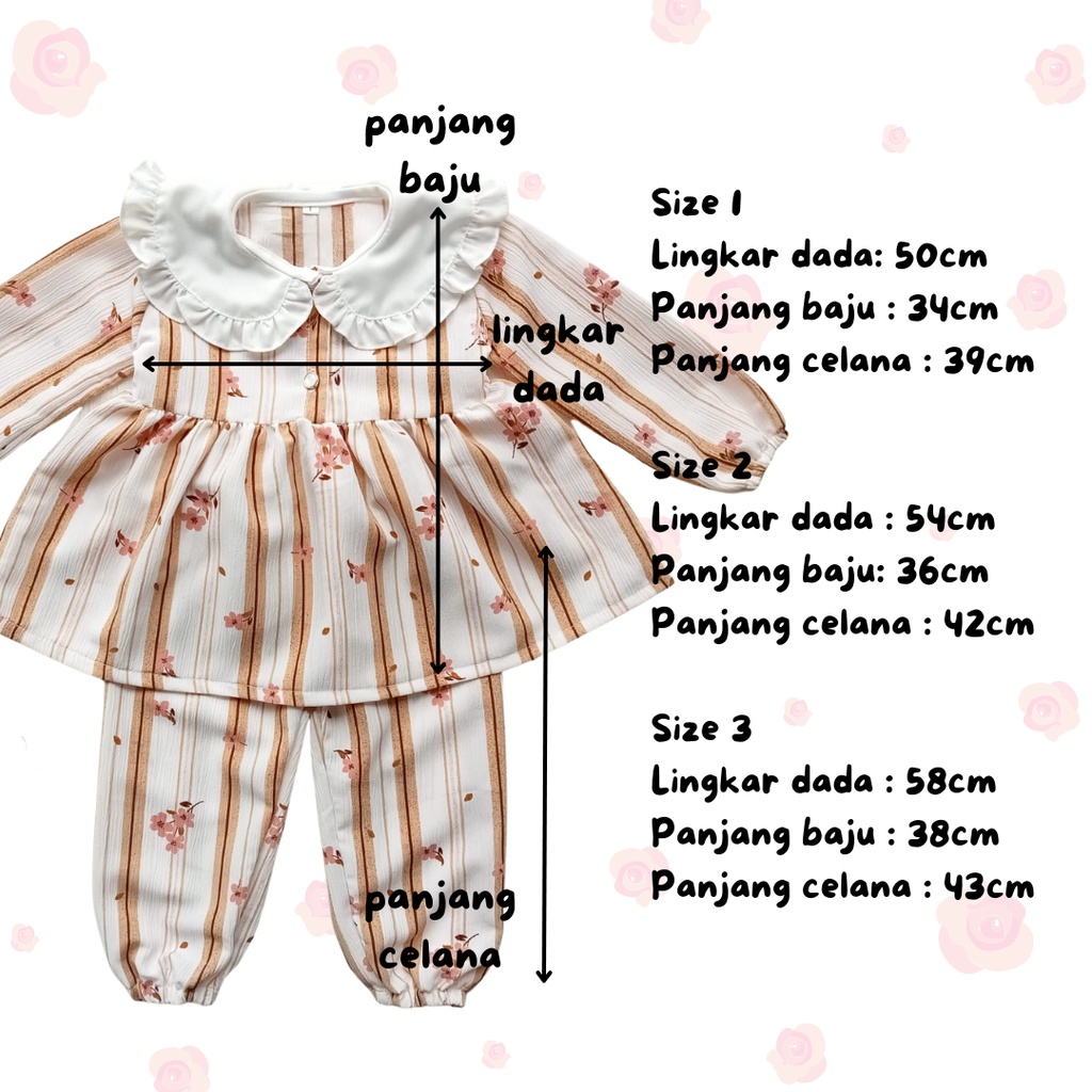 setelan anak perempuan baju anak perempuan 1-3 tahun setelan one set rayon anak crinckled oneset tunik bayi balita 12 bulan DIANA ONE SET KIMI ARIANA