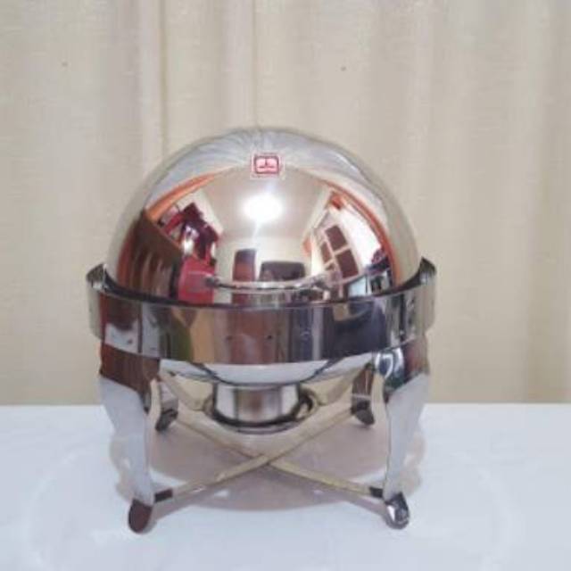 Roll Top Chaffing Dish Panci Prasmanan Double Middle Big Buffet Server Stainless Steel Maspion