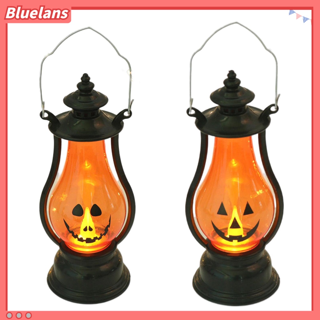 (In Stock) Lampu Lentera LED Bentuk Labu Halloween Tenaga Baterai Anti Air Untuk Dekorasi