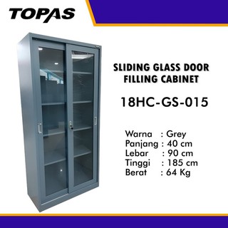 Lemari Arsip Lemari Besi Filling Cabinet 2 Kaca sliding