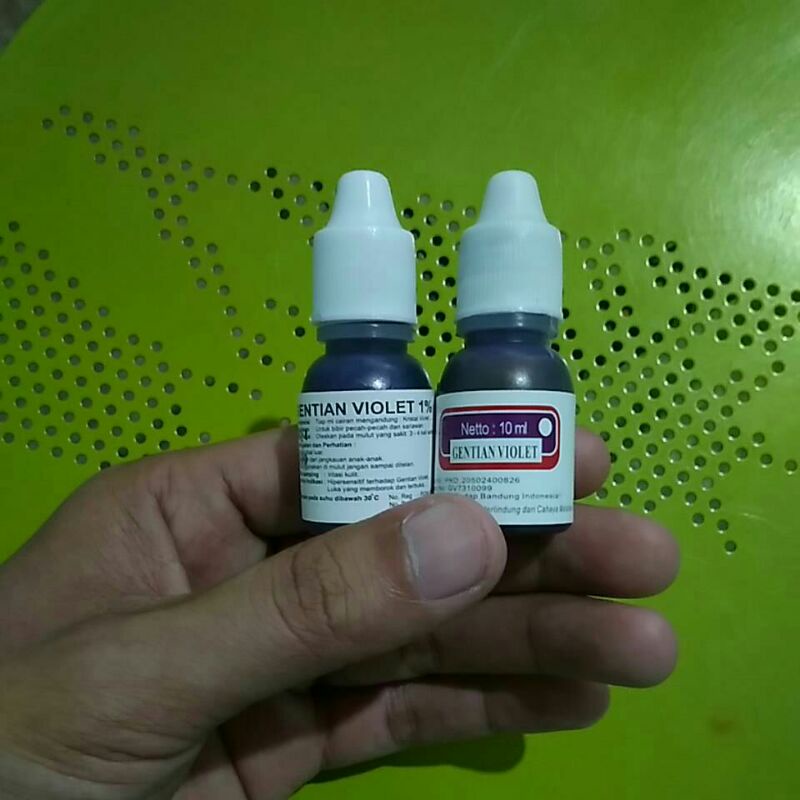 GENTIAN VIOLET 10 ml (Obat Luka Sariawan,Bibir Pecah2)