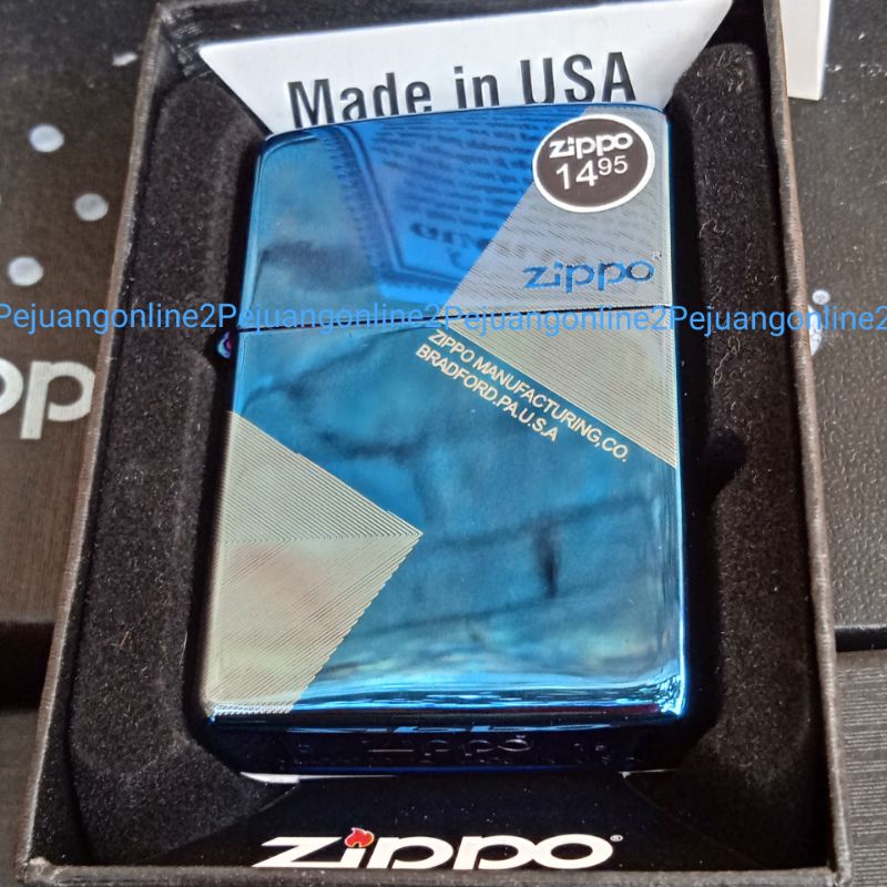 Zippo Original Blue ice motif