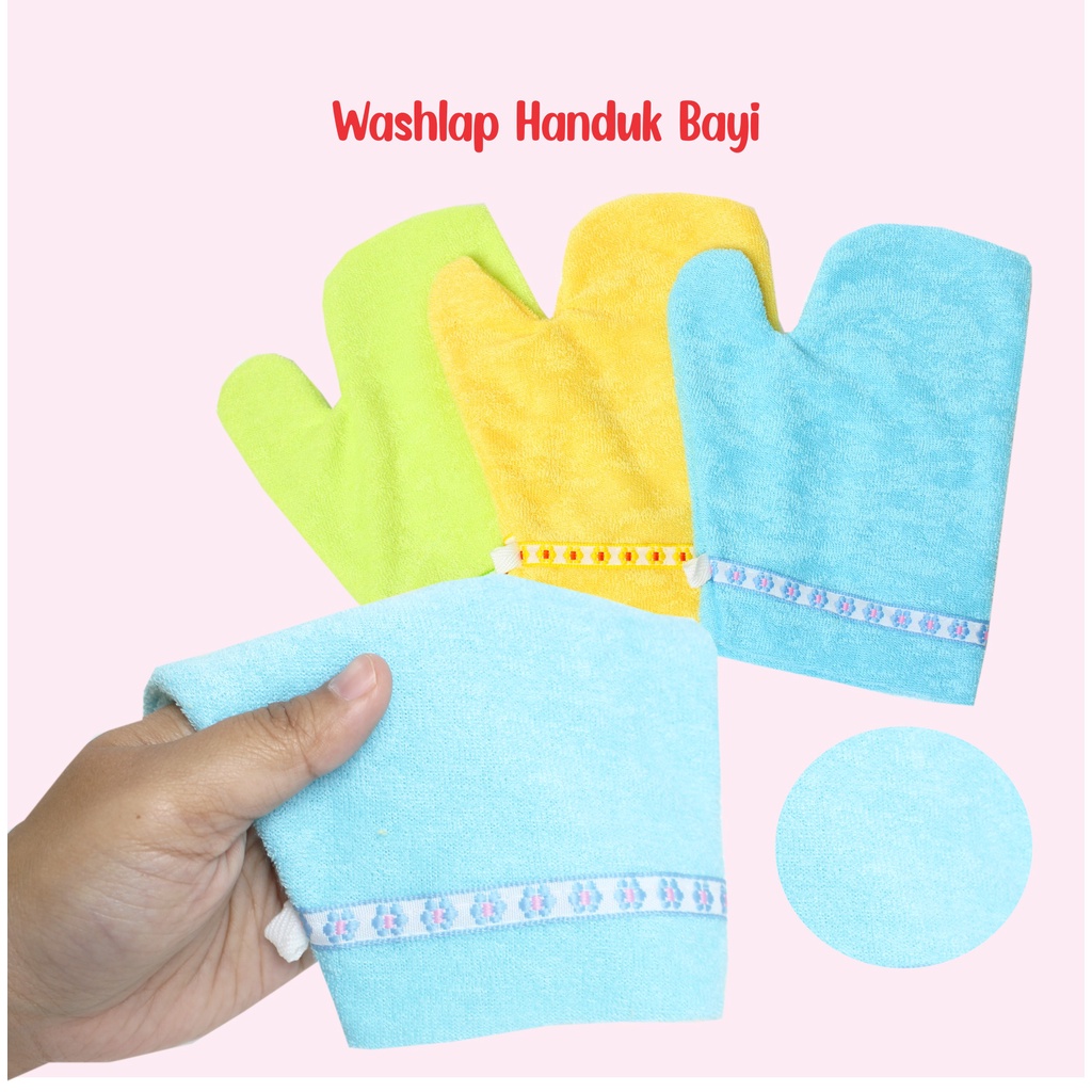 Washlap Bayi Sarung Tangan Handuk Bayi Kain Halus Lembut Jual Satuan