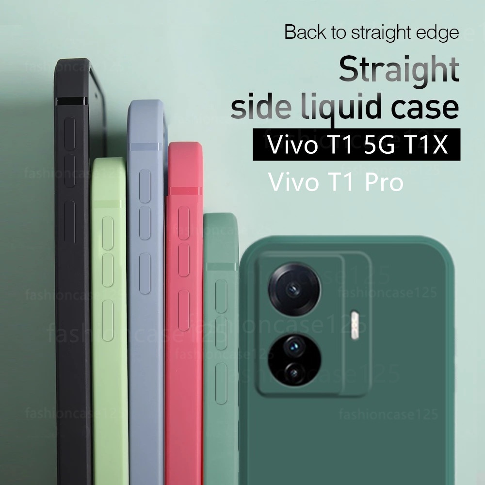 Soft Case Vivo T1 5G Vivo T1 Pro Liquid Silikon Slim Skin Candy Macaron Bludru