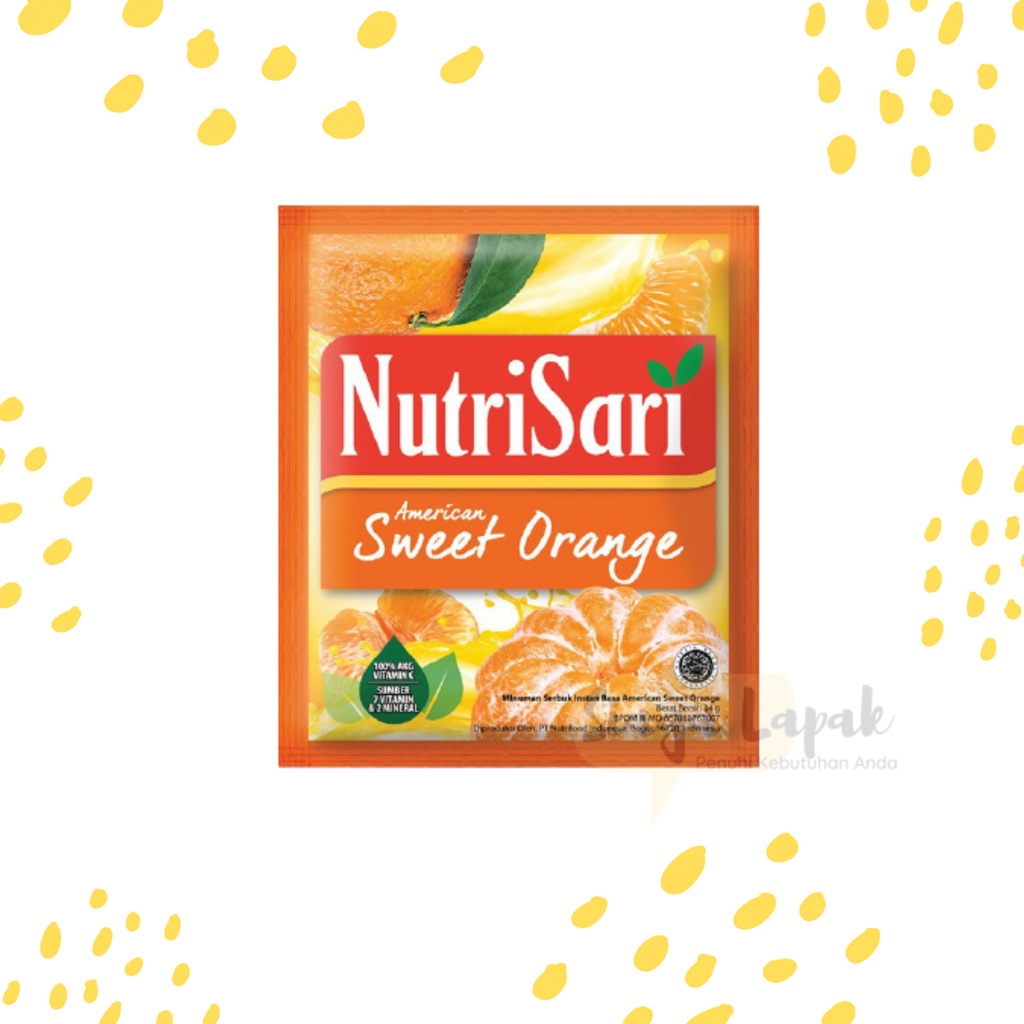 Nutrisari Jeruk American Sweet Orange Sachet 14gr