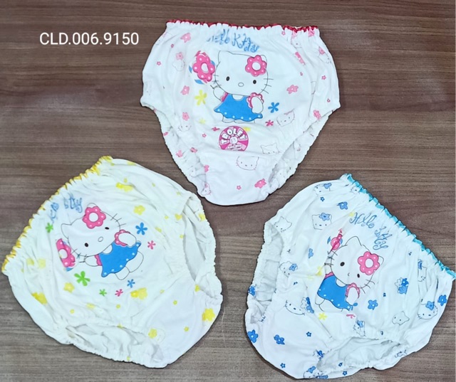 3pcs celana dalam anak perempuan 7-10th katun halus sablon hello kitty / sempak anak cewek