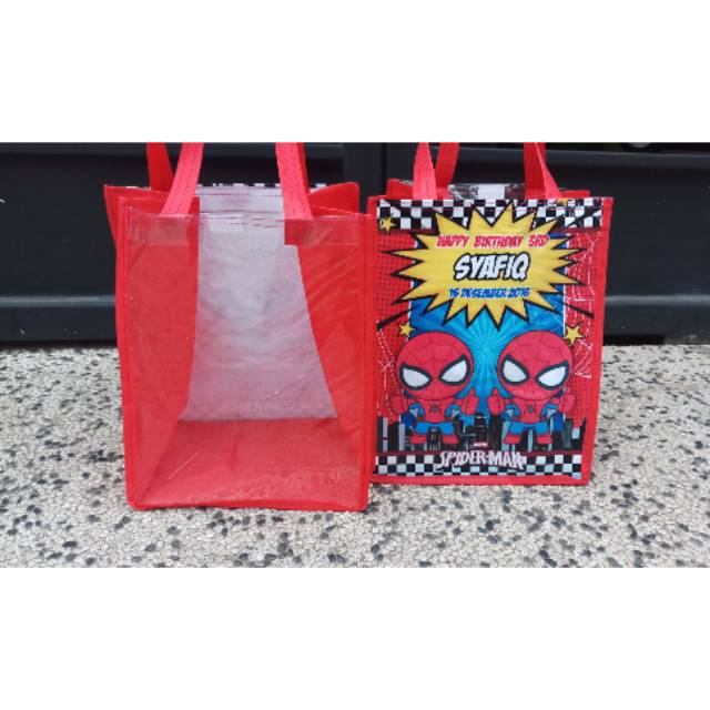 

souvenir ulang tahun tas mika spundbond custom