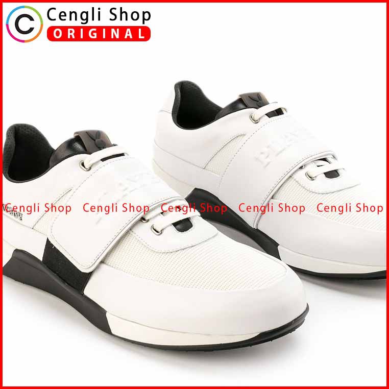 SEPATU PLAYBOY SNEAKER CASUAL PRIA ORIGINAL KULIT ASLI PUTIH PLK9