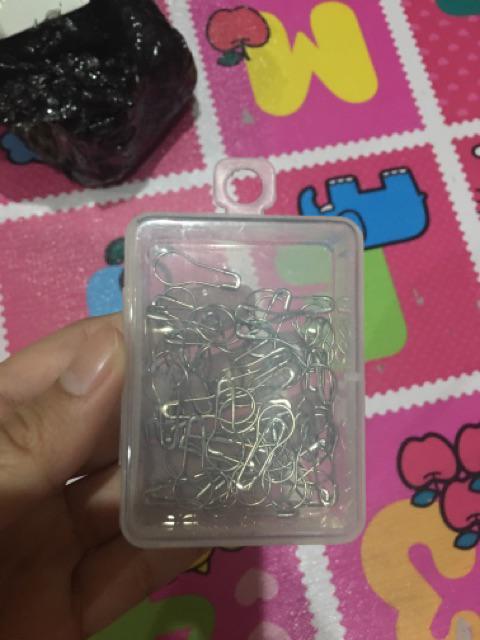 [ Cod ] Jarum Peniti Bohlam Premium Box / Kotak / Container Bulat Isi 50