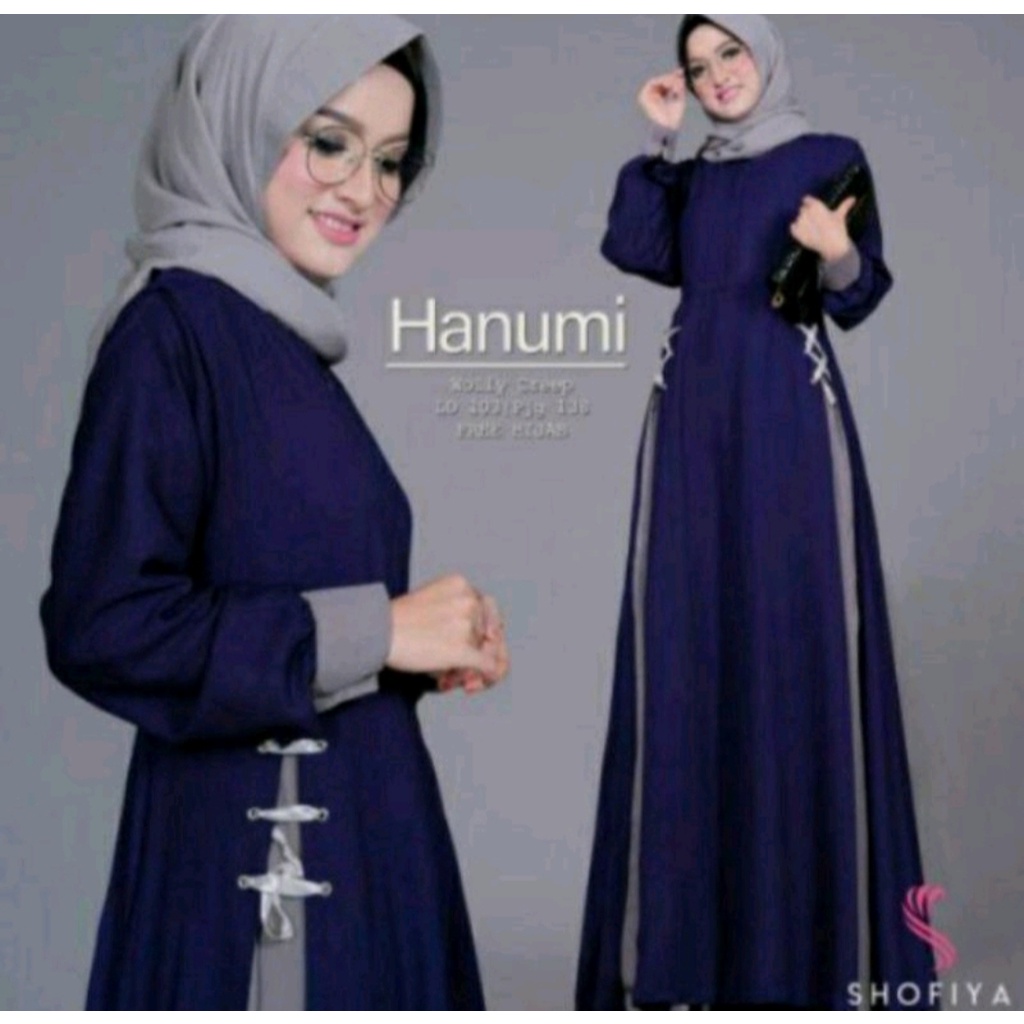bisa COD (BAYAR DI TEMPAT) Hanumi maxy/dress gamis terlaris size S,M,L,XL gamis terbaru/baju wanita/pakaian muslim wanita/gamis JUMBO/baju cantik/perempuan-napy