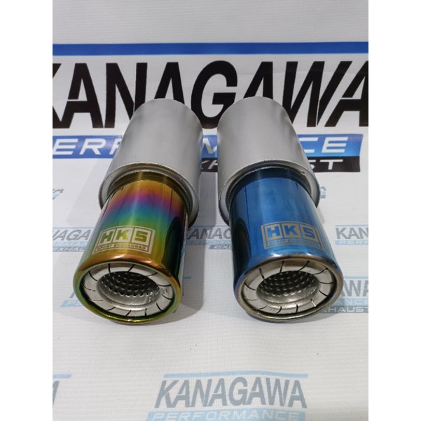 | Cuci Gudang | Knalpot Mobil HKS Racing Muffler Gronel Beset Bass Bulat - Exhaust tip / Ujung Mufle