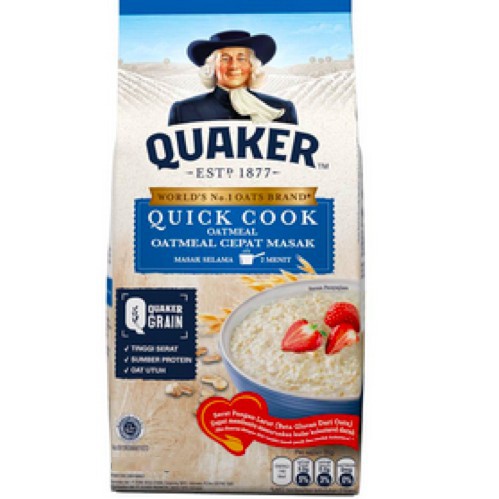 

Quaker Quick Cook Oatmeal/ Quaker Sereal Gandum Cepat Masak/ Sereal Diet/ Sarapan Sehat 800 Gram