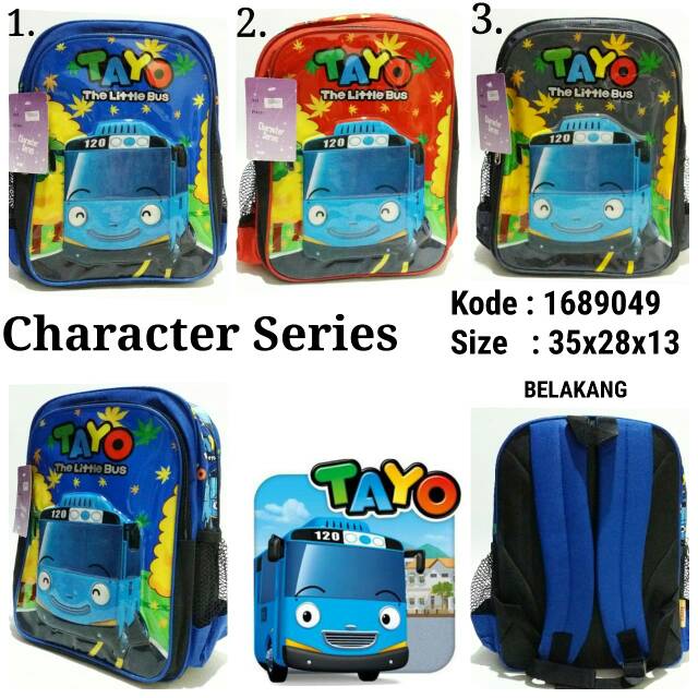 Tas sekolah ransel backpack anak laki karakter tayo CS1689049 termurah