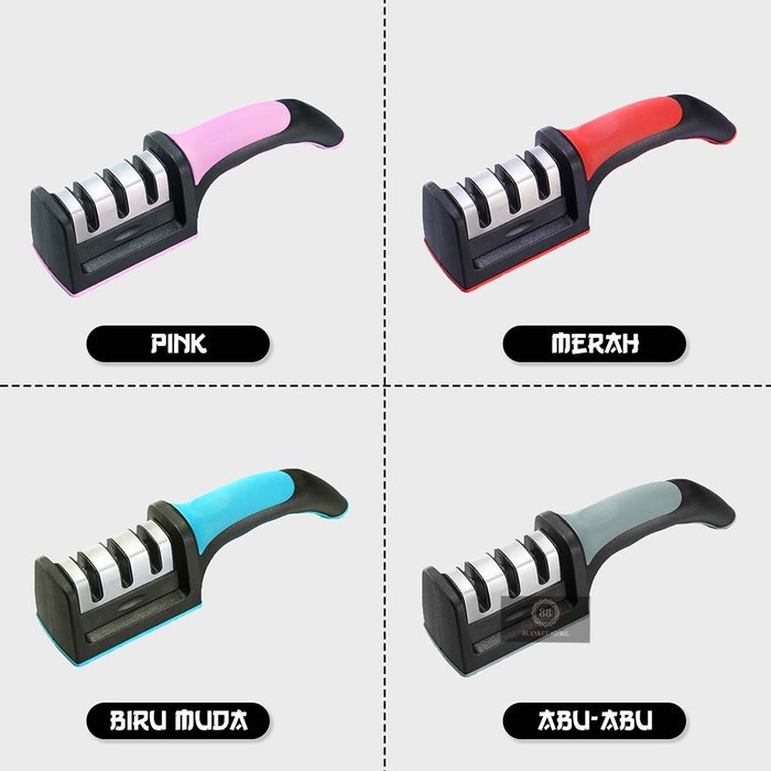 NEW Pengasah gunting pisau 3 in 1 Asahan Pisau Asah Stainless steel dapur asah pisau 3in1 kitchen on