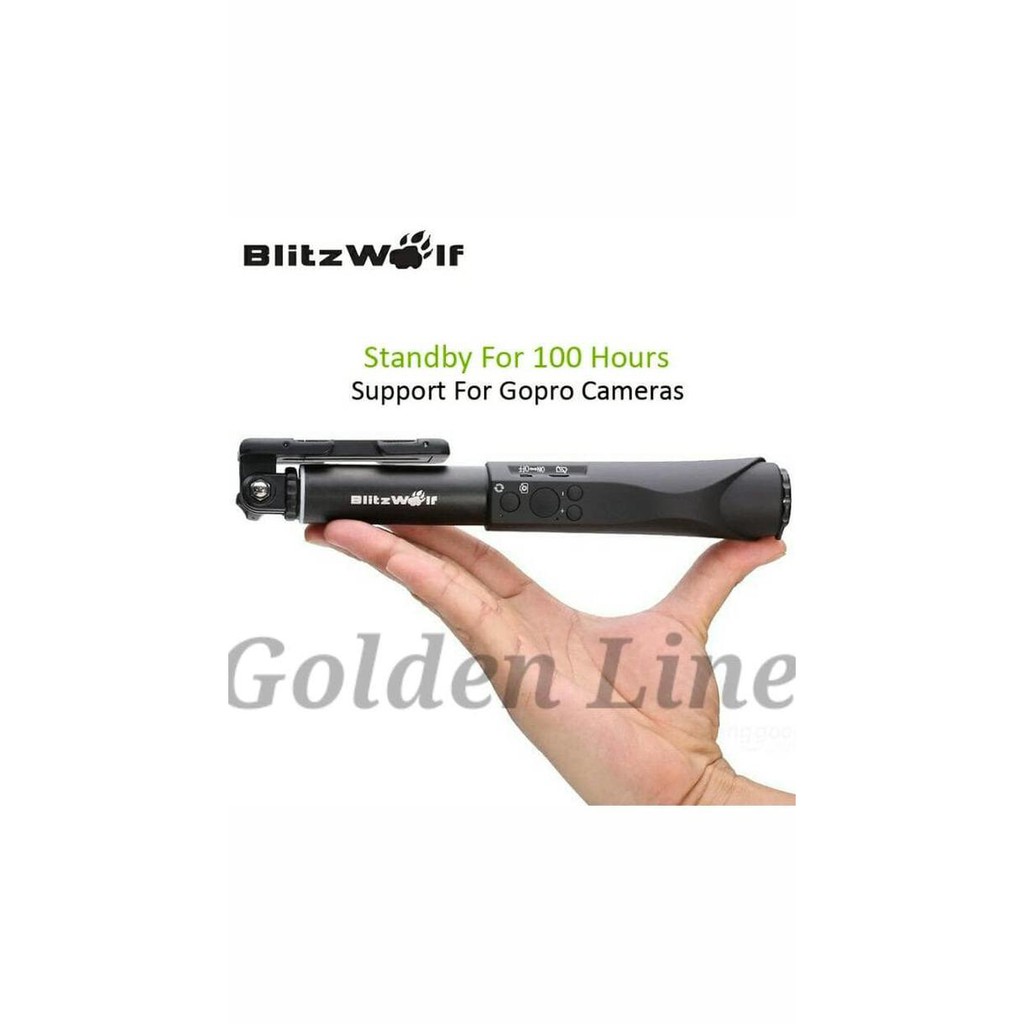Tongsis Bluetooth BlitzWolf Terbaru - Hitam