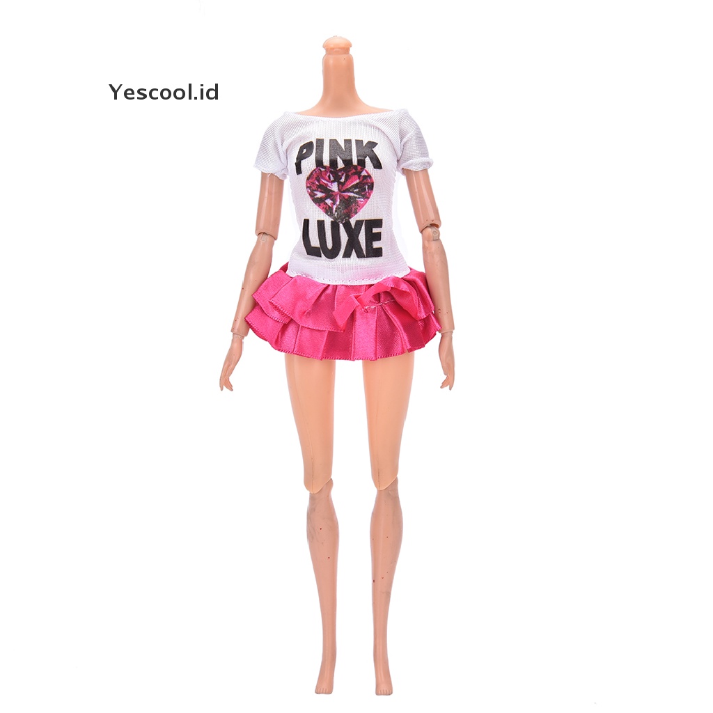 【Yescool】  Fashion Handmade Dresses Clothes For Barbie Doll Style Gifts Random Set hot .