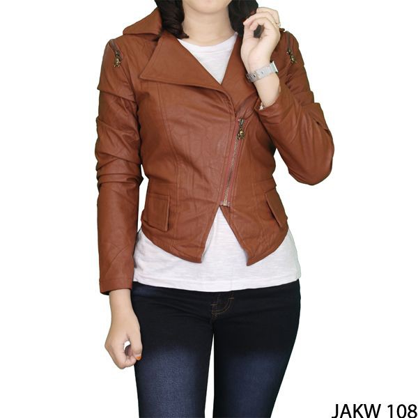 Jaket Wanita Semi Kulit / Jaket Casual / Ada Puring (COMB)