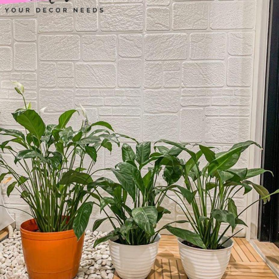 ➾ (MIN BELI 5 pcs) decor.nation® WALLPAPER DINDING FOAM BATU ALAM HITAM PUTIH 7MM ℗