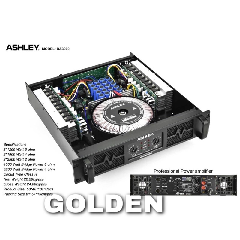 Power Ashley DA3000 Amplifier Ashley DA 3000 Class H Original