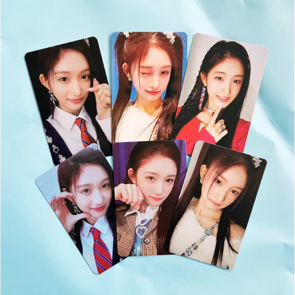 6pcs / set Kartu Foto album Je wonyoung yujin Slang liz leeseo rei