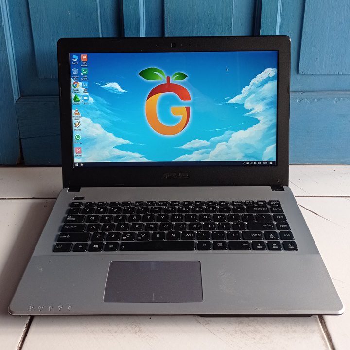 Asus X450CA Hitam Silver Slim Tipis 14 inch RAM 4GB SSD 128GB Laptop Second