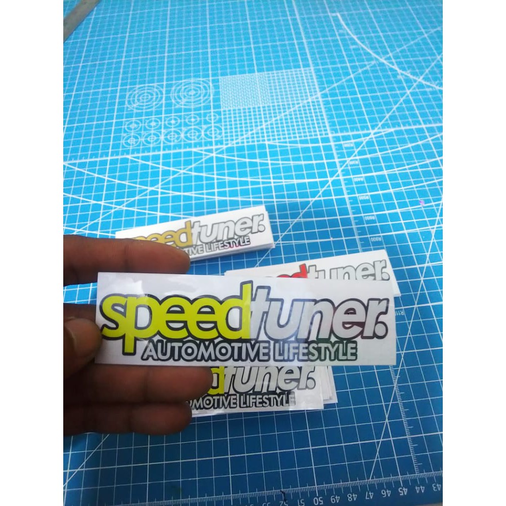 Sticker cutting speedtuner reflektif 12x3 cm (A3)