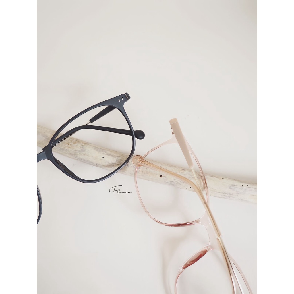 Flavia Eyewear - Kacamata Finland Square Elastic (custom minus, photochromic, blueray, bluechromic dan photobrown)