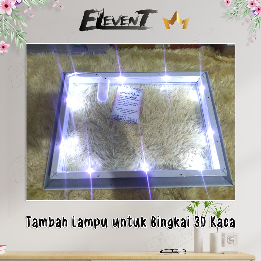 Tambah (Hanya Lampu ya) untuk Bingkai 3D + Baterai Lampu