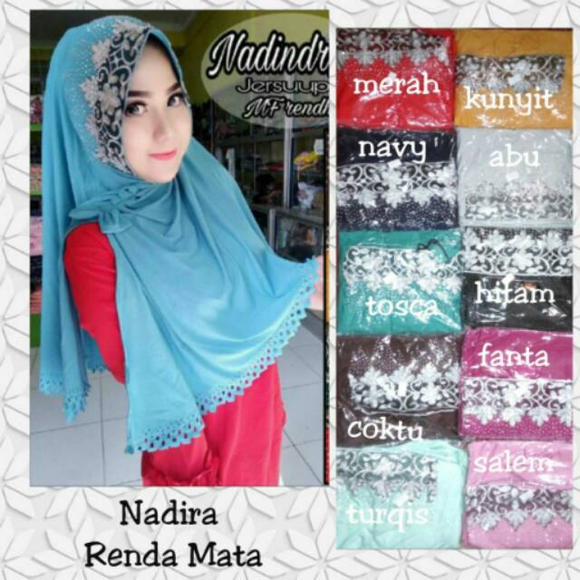 Hijab  Nadira renda mata