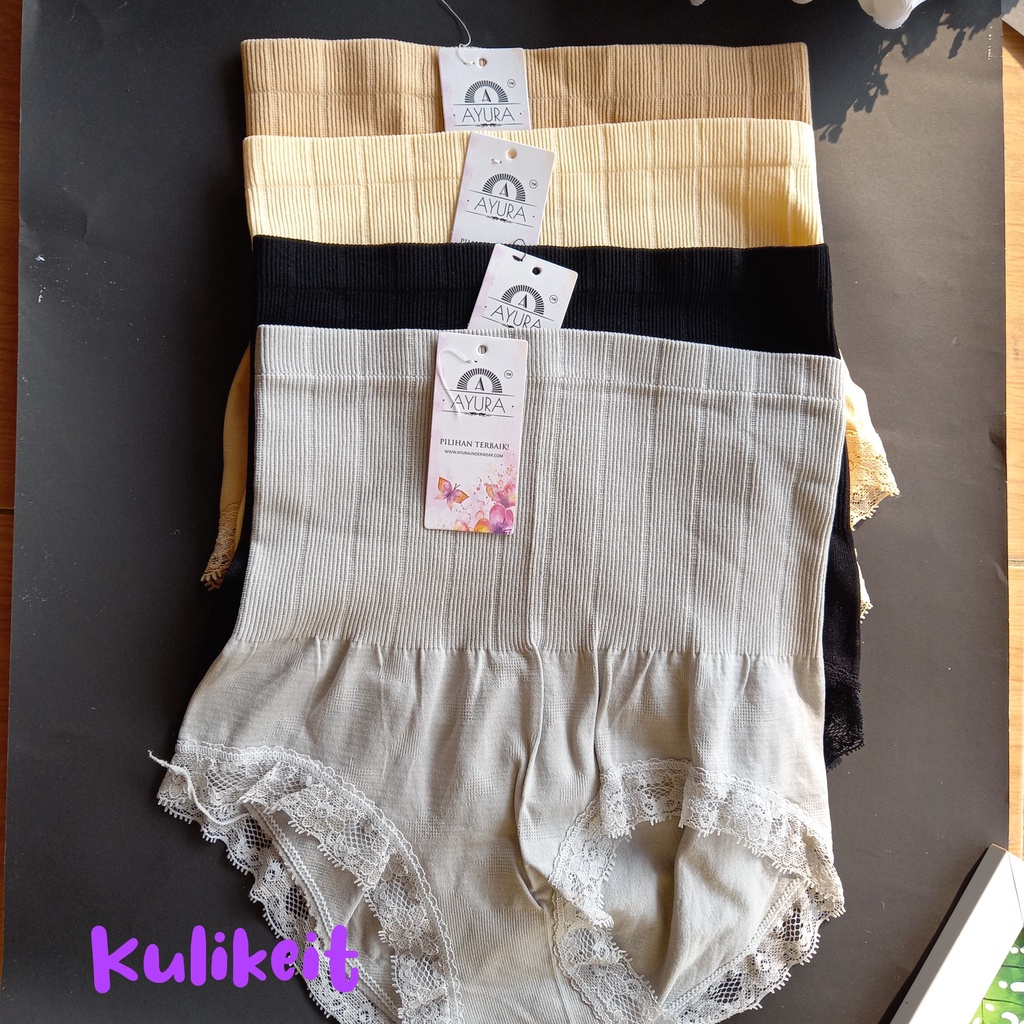 Korset Wanita Renda CD High Waist Boxer Celana Korset Pinggang TIing Korset Wanita