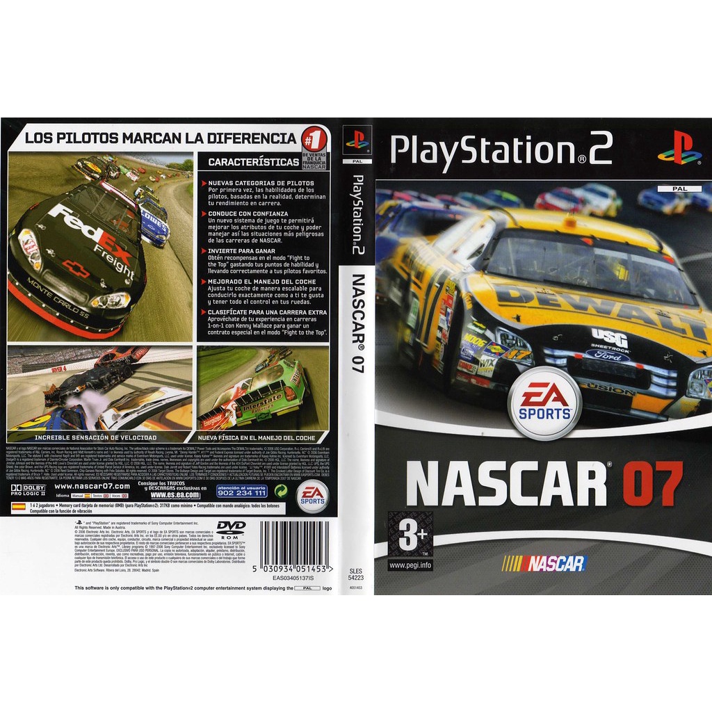 Kaset Ps2 Game Nascar 07