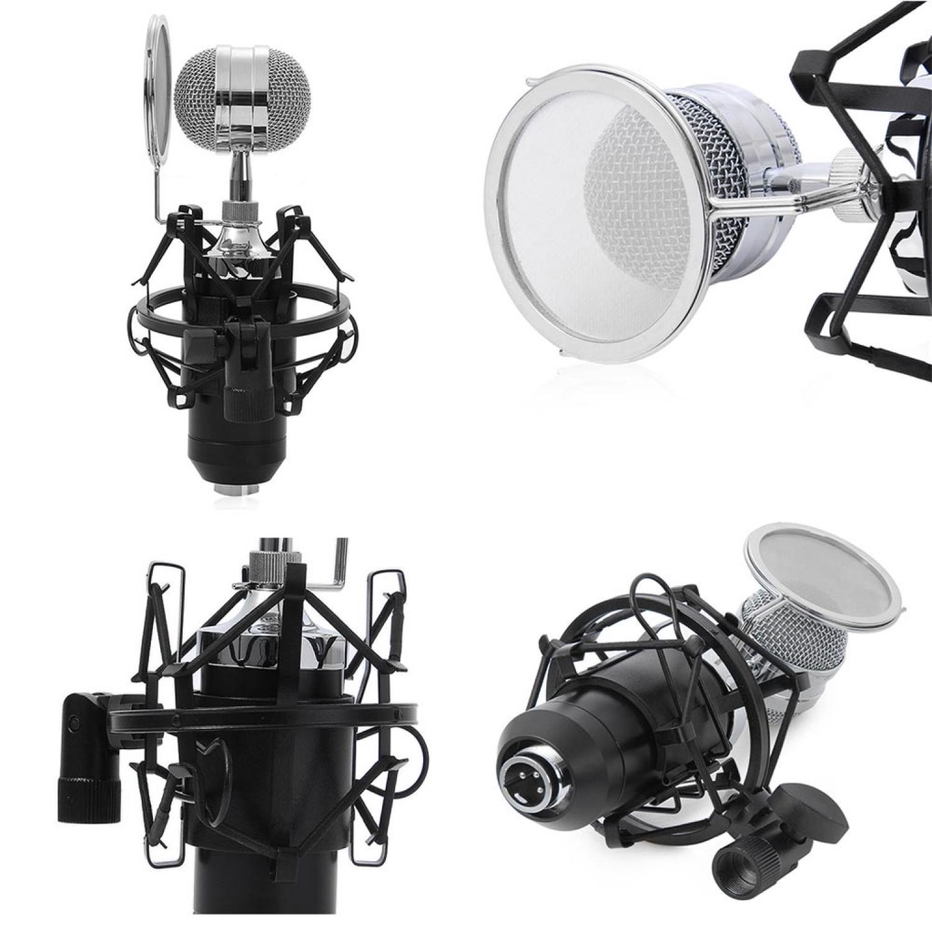 BM8000 Paket Lengkap Set Perlengkapan Recording Podcast Condenser Mic Microphone Mikrofon Condenser