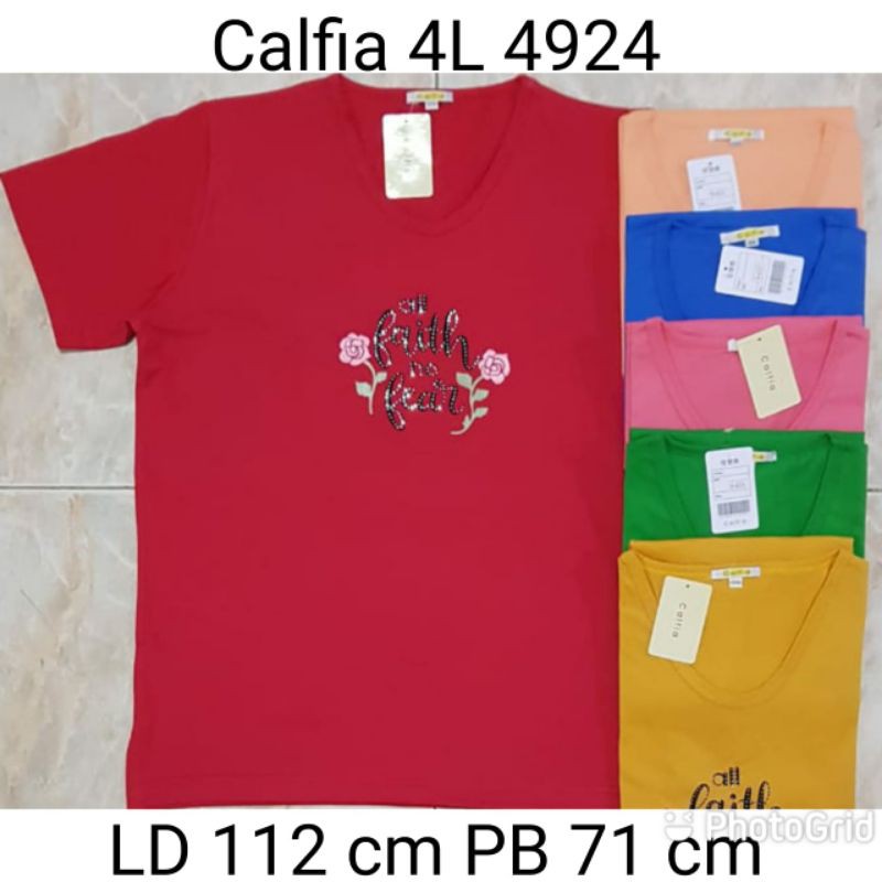 Kaos Murah Jumbo Calfia Wanita Import size 4XL