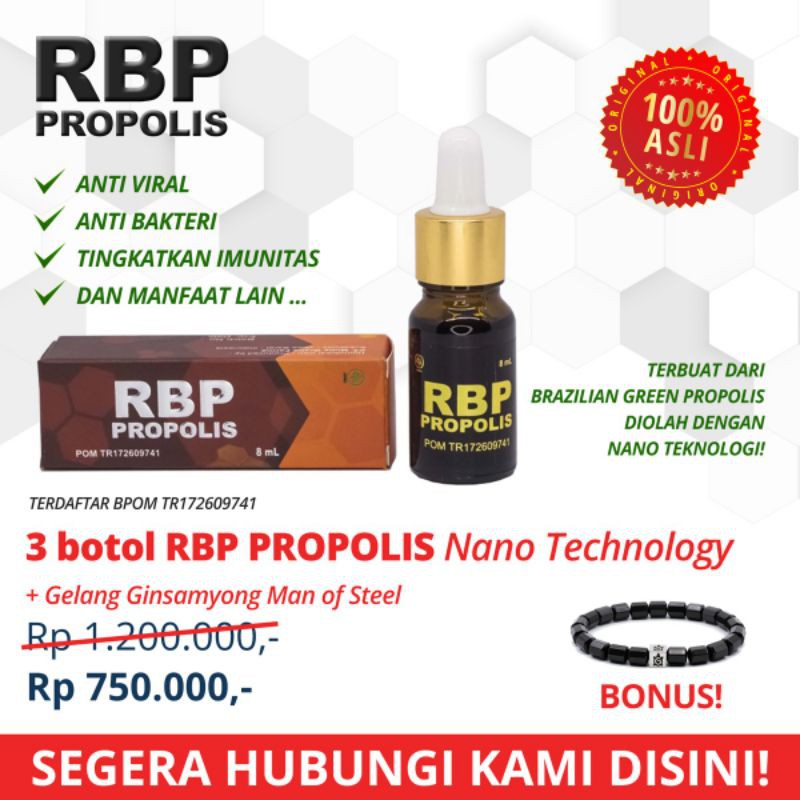 RBP Propolis bonus Gelang ginsamyong