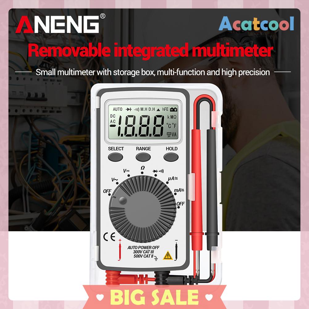 Multimeter / Voltmeter / Ammeter Saku Digital AC / DC Otomatis Portable Dengan Layar Lcd