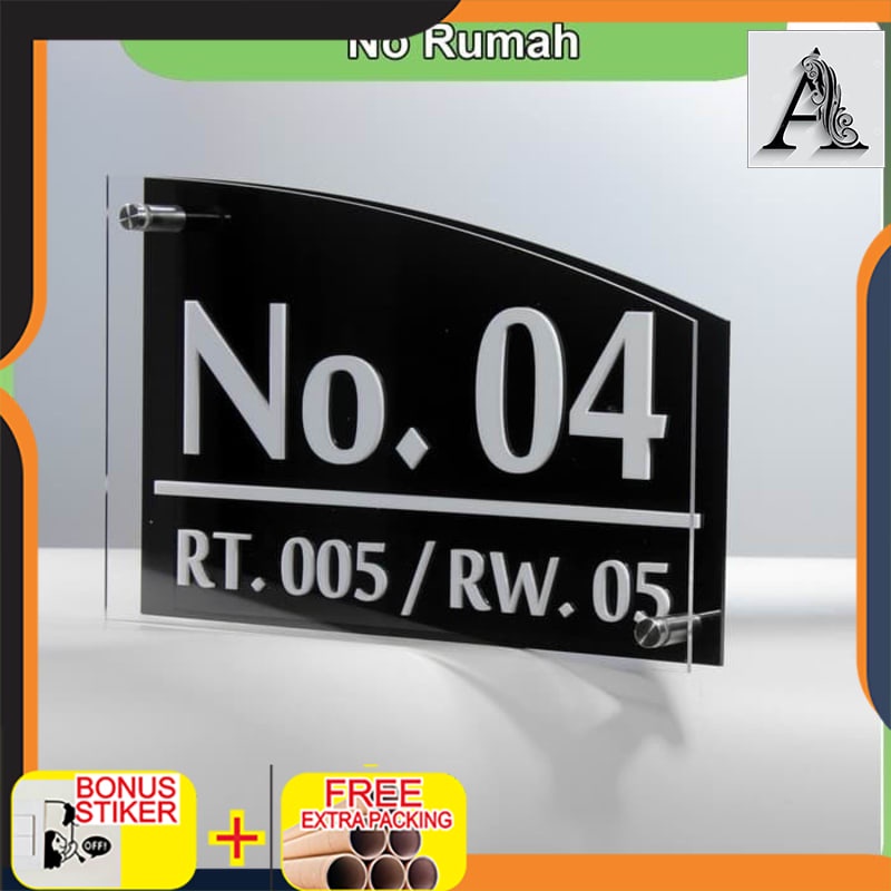 

Grosir Nomor Rumah Acrylic/Akrilik Custom 3 Layer Proses Cepat