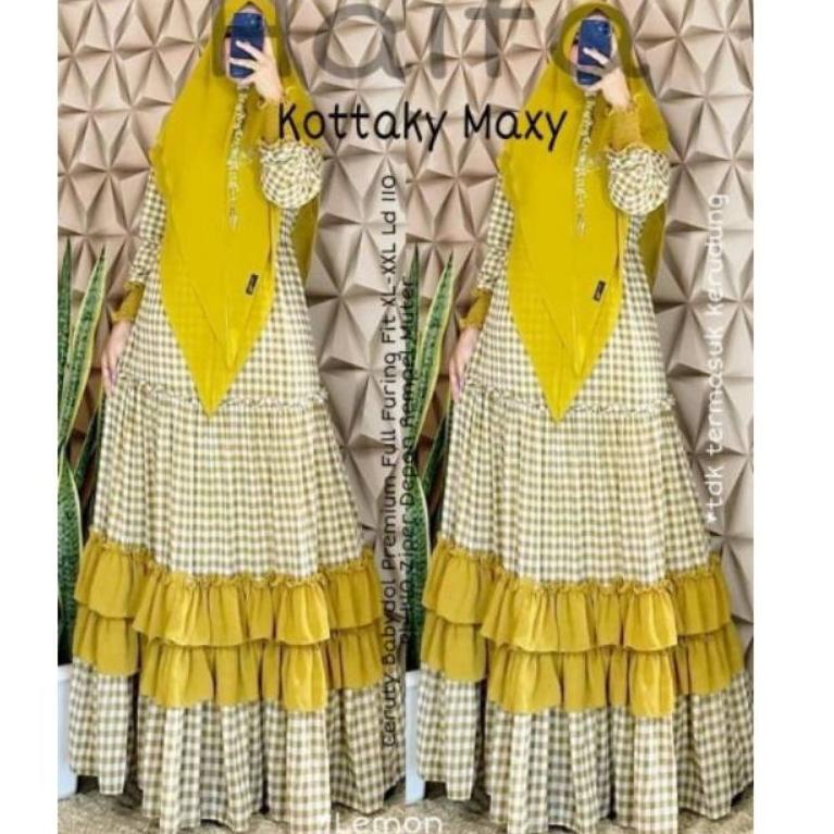 Viral | ANANDIA KOTTAKY MAXY CERUTI SET HIJAB 2 layer panjangN.n.Q Newstokk