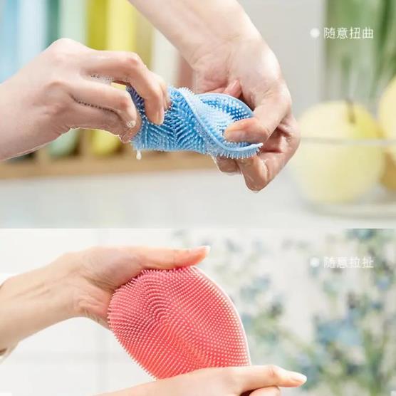 Spons Cuci Piring Sponge Silikon Silicone Multifungsi Tatakan Panci Gelas Capit Anti Panas Awet