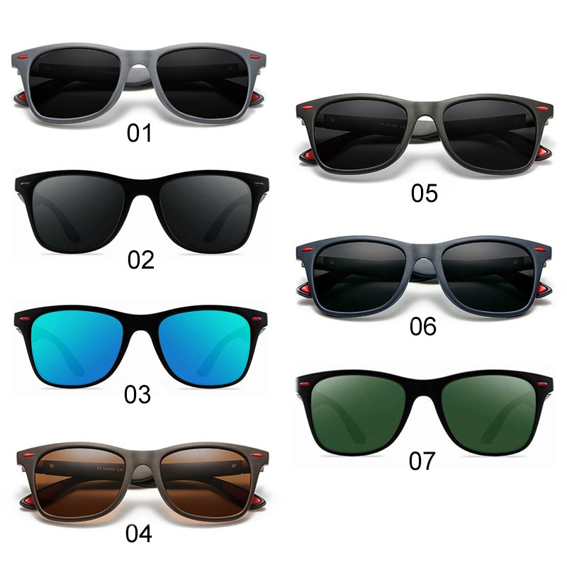 Mengemudi Pribadi Shading Sun Glasses untuk Pria Wanita Square Polarized Driver Sunglasses Ride Bicycle Shades