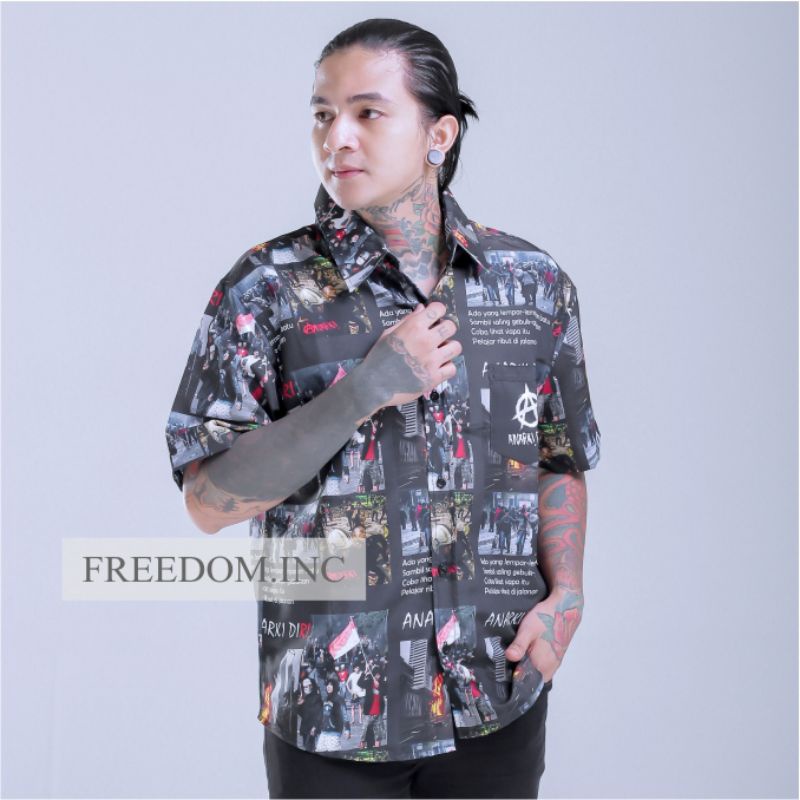 HEM SLANK FULLPRINT - HEM SLANK - KEMEJA PRIA - KEMEJA SLANK - BLUESPLUR - SLANK SHOP - JEMBER - HEM